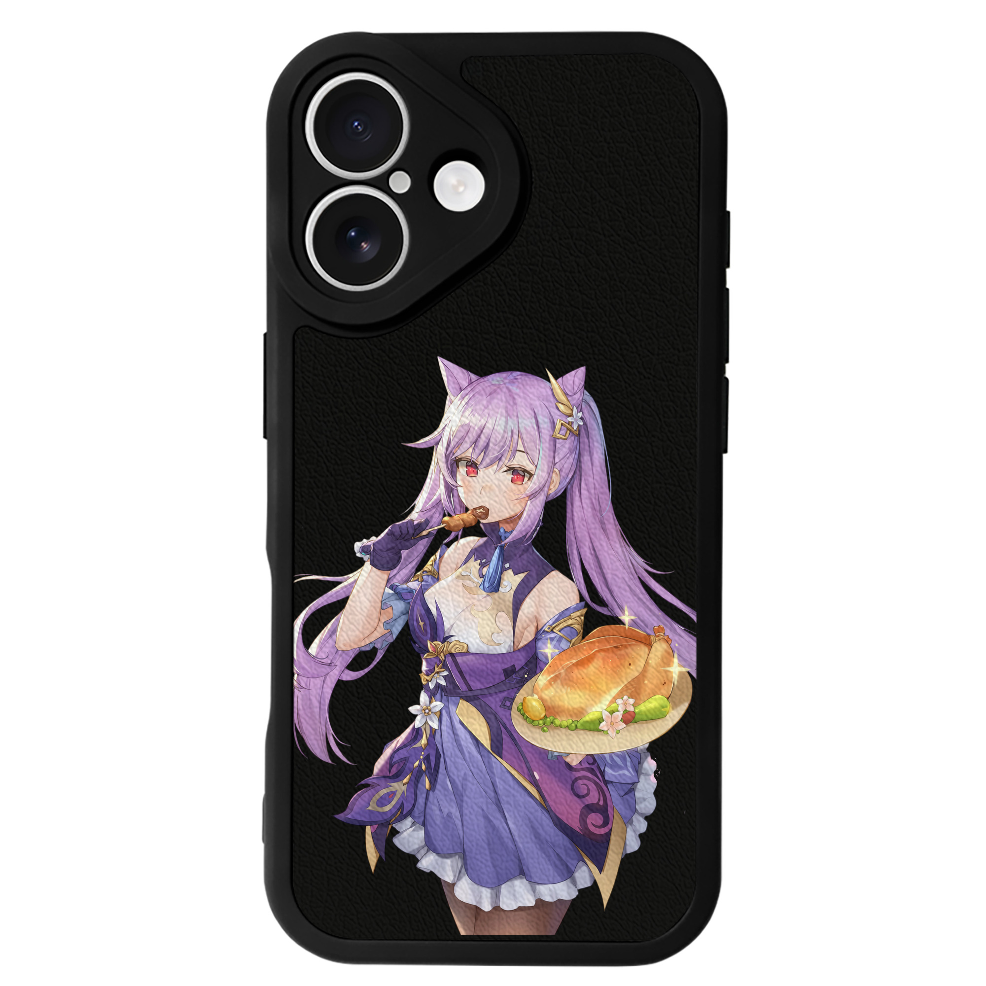 げんし神 刻晴 こくせい genshin Kokusei 【iPhone 16シリーズ対応】シリコンスマホケース（レザー調） 材質：シリコン